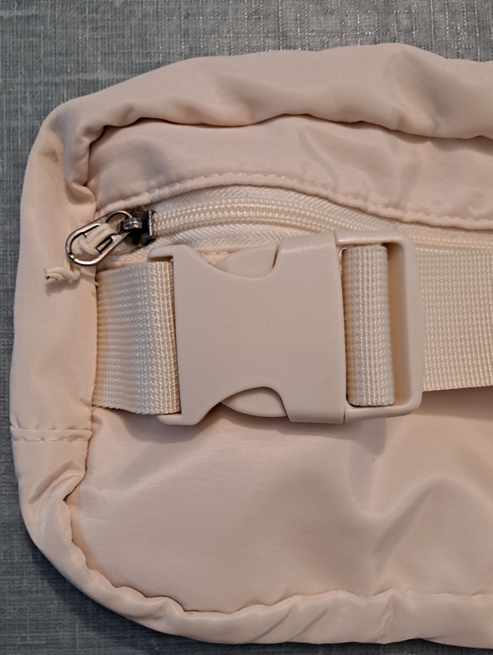Light Creme Crossbody Belt Sling Bag Minimal Everyday Pouch - Picture 9 of 10